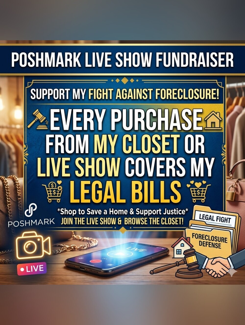 ​🛑 SHOP TO SUPPORT FORECLOSURE LEGAL BILL ​🙏